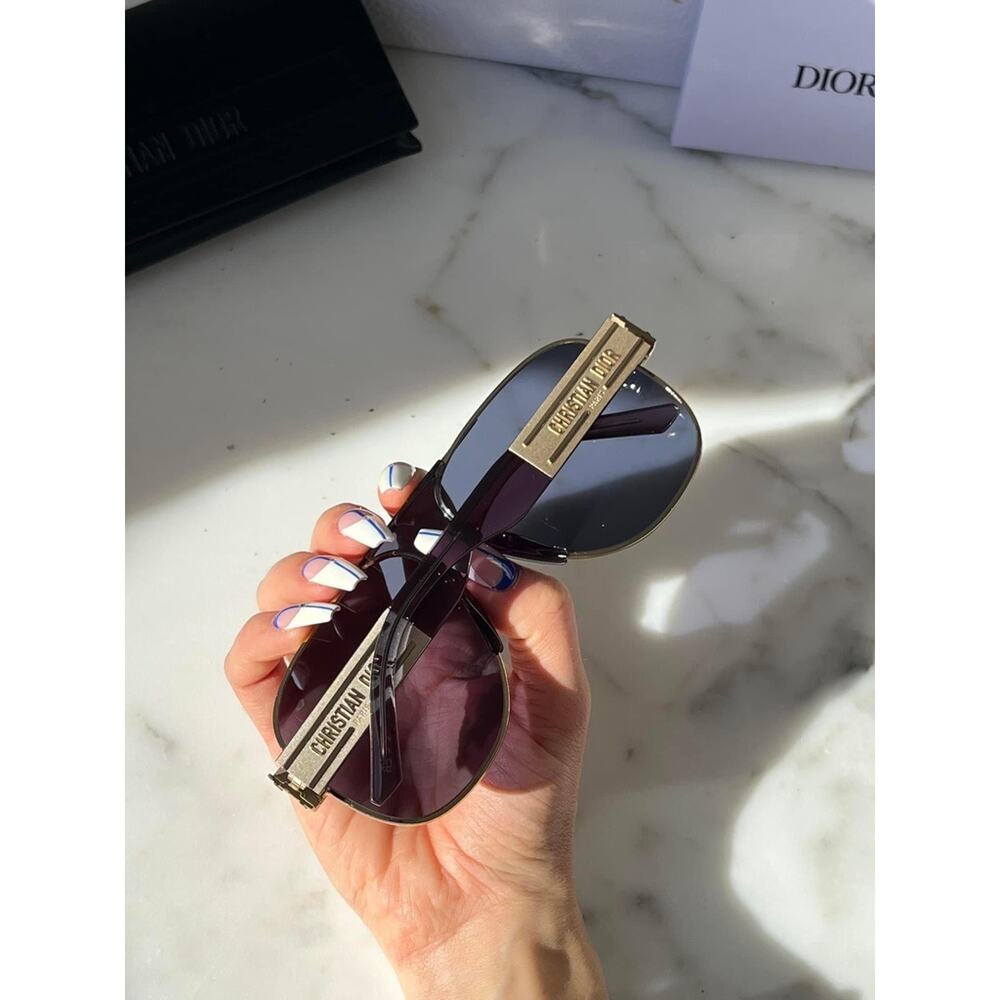 NEW Dior Signature A3U Aviator Oversized Sunglasses Blue - Picture 8 of 9